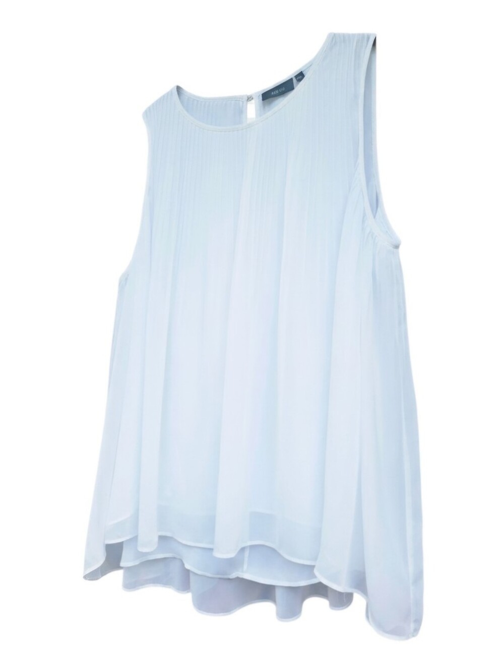 Apt. 9 White Pleated Sleeveless Chiffon Blouse Tank Top Size 

Descrip